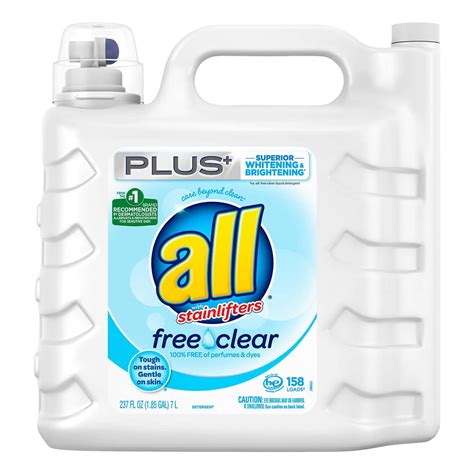 All Free & Clear Plus+ HE Liquid Laundry Detergent, 158 loads, 237 fl ...