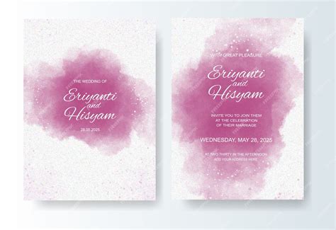 Premium Vector | Beautiful wedding card watercolor background with splash