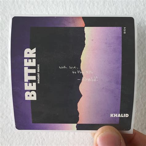 Khalid Better Album Cover Sticker