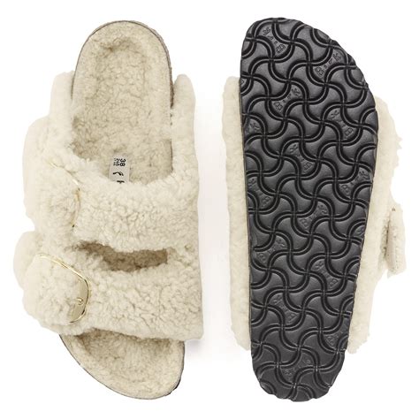 Arizona Big Buckle Shearling Teddy Eggshell | BIRKENSTOCK