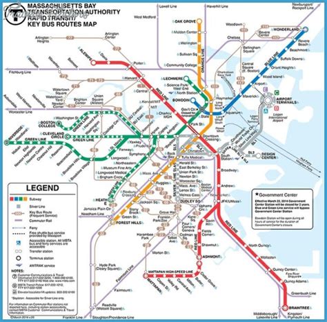 Boston Metro Map - TravelsFinders.Com