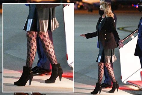 Jill Biden’s fishnet stockings dubbed ‘trashy as heck’ & compared to a ‘last-minute thrift store ...