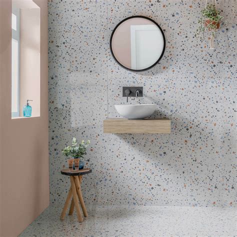 Mars White Terrazzo Polished Porcelain Tiles | Walls and Floors