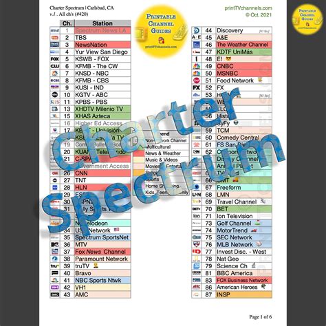 Spectrum Tv Guide Printable