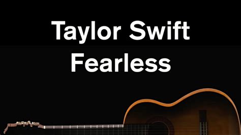 Fearless - Taylor Swift (Acoustic Karaoke) - YouTube