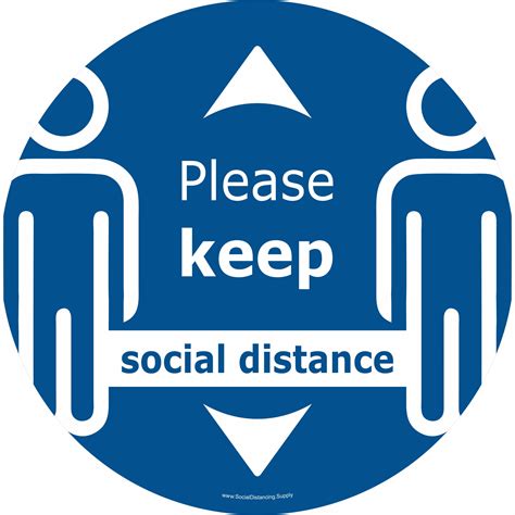 Social Distance Signs Floor sticker 2m apart, One way arrow Wear mask