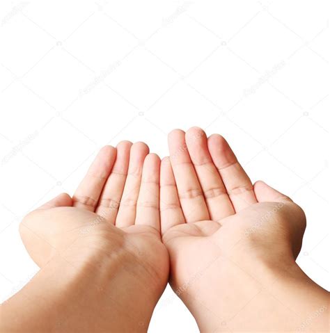 Open palm a hand gesture isolated on Stock Photo by ©aeydenphumi 64485291