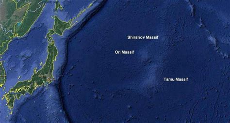 Undersea volcanoes; Largest - Tamu Massif