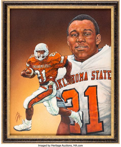 1988 Barry Sanders Heisman Trophy Winner Original Artwork by Ted | Lot ...