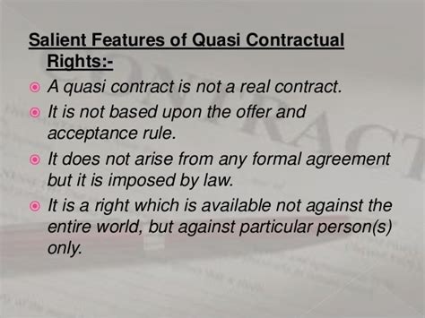 Types Of Quasi Contract