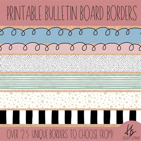 Printable modern colorful bulletin board borders printable classroom borders elementary school ...