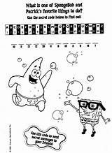 Spongebob secret code Game coloring Page sketch template