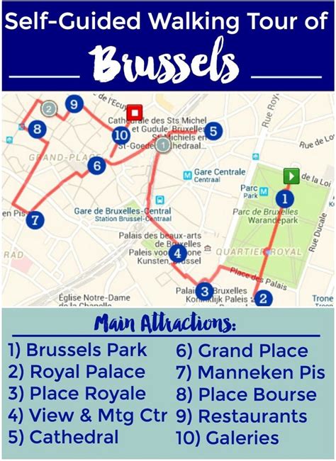 Brussels Top Attractions Map