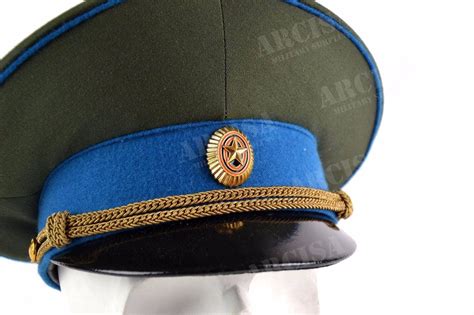 Soviet russian military vintage Hat Soviet army officer peaked cap blue ...