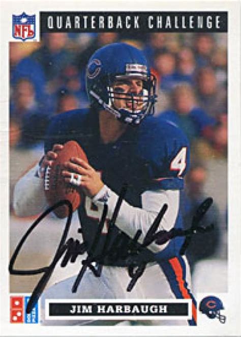 Jim Harbaugh Autographed Football Cards