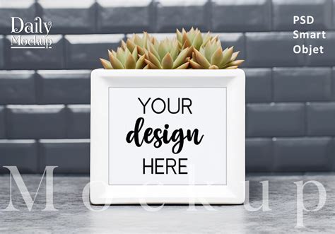 Modern White Frame Mockup Graphic by DailyMockups · Creative Fabrica