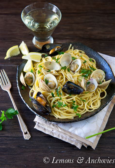 Spaghetti with Clams and Mussels | Lemons + Anchovies