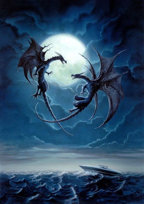 koveck - dragon moon | Dragon fight, Dragon pictures, Dragon art