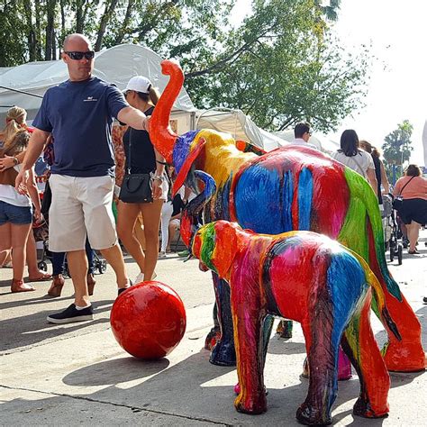 Coconut Grove Arts Festival | #Cgaf, #Cgaf2017, #Elephant #Art | Miami Daily Photo | Coconut ...