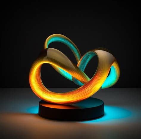 Premium AI Image | a bright light that is lit up with a heart shaped symbol