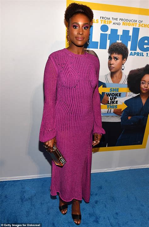 Issa Rae looks radiant in magenta dress at Little's red carpet premiere ...