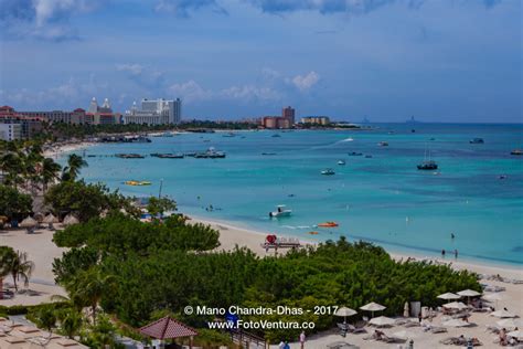 Tourist Resort of Palm Beach in Aruba on the South Caribbean Sea ...