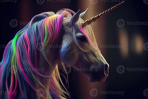 Realistic rainbow unicorn. 22027883 Stock Photo at Vecteezy