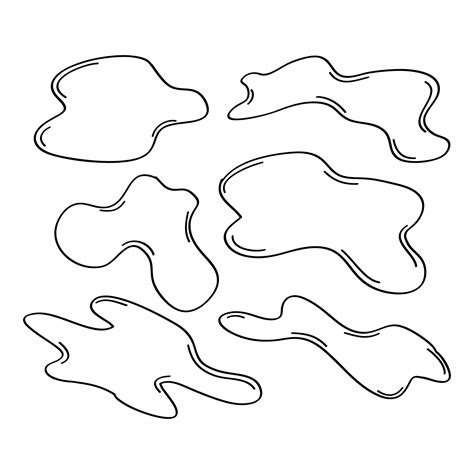 hand drawn water puddle in doodle style 11851069 Vector Art at Vecteezy