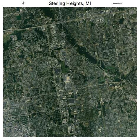 Aerial Photography Map of Sterling Heights, MI Michigan