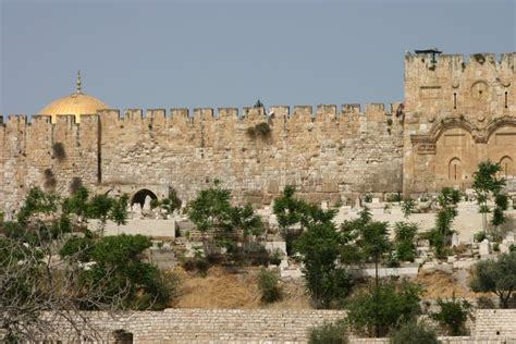 Old City of Jerusalem Wall stock image. Image of israel - 19931179