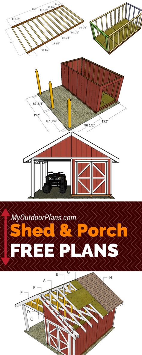 Free shed with porch plans - Step by step instructions for you to learn how to build a shed with ...