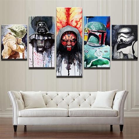 Star Wars 5 Panel Canvas Print Wall Art in 2020 | Wall art prints, Canvas prints, Wall art