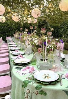 pink table set dinner hosting in 2024 | Modern tea party, Dinner party, Garden party wedding