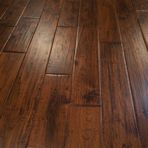 Hurst Hardwoods - Hickory Hand Scraped Prefinished Solid Wood Flooring 5"x3/4", Canyon Crest ...