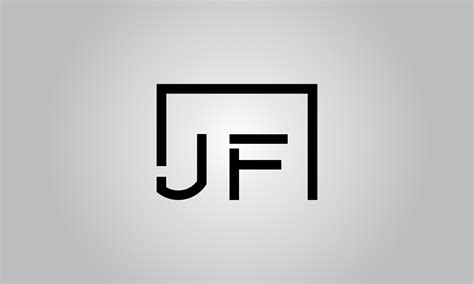 Letter JF logo design. JF logo with square shape in black colors vector free vector template ...