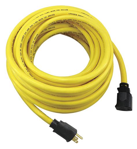 POWER FIRST Locking Extension Cord, Outdoor, 15.0 A, 125V AC, Number of ...
