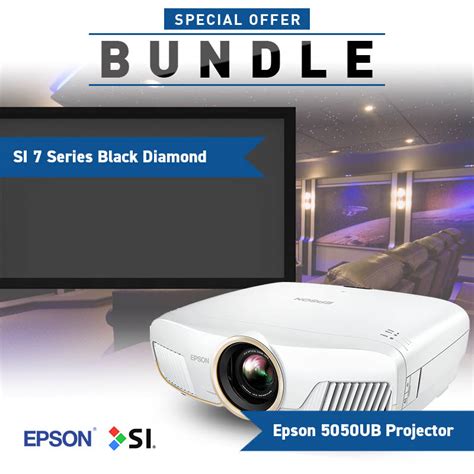 Screen Innovations 7 Series Black Diamond 1.4 Projector Screen & Epson ...