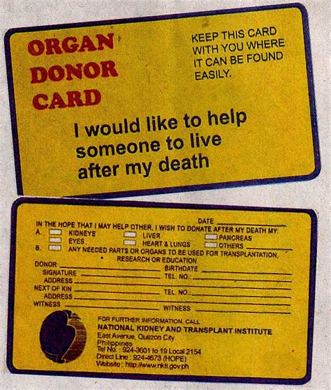 Mapagbigay Ka Ba?: The HOPE Organ Donor Card