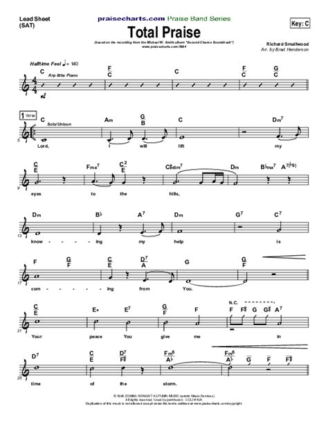 Total Praise Sheet Music PDF (Michael W. Smith) - PraiseCharts