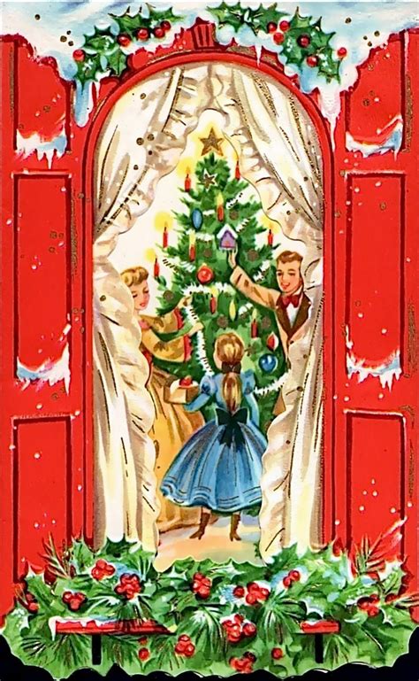 Joyful Christmas. | Vintage christmas cards, Vintage holiday cards ...