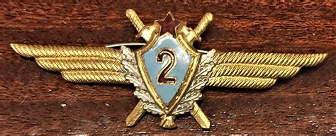 SOVIET RUSSIAN MILITARY PILOT WINGS 2 CL. AIR FORCE BADGE CCCP - Global War Museum i Munkedal