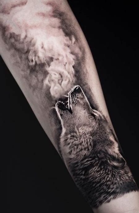 Forearm Wolf Forest Tattoo Design - Under Asia