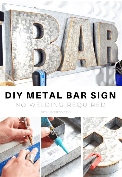 diy metal bar sign copy - DIY Huntress