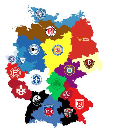 Closest 2. Bundesliga clubs to each district in Germany : r/Bundesliga