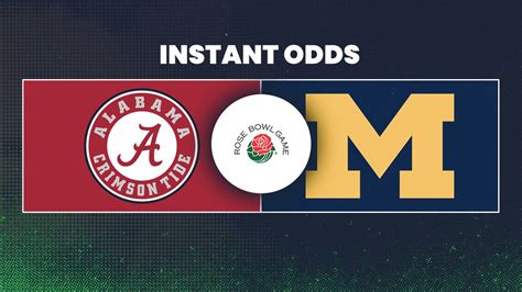 Rose Bowl Odds: Michigan vs Alabama Lines, Spread, Schedule