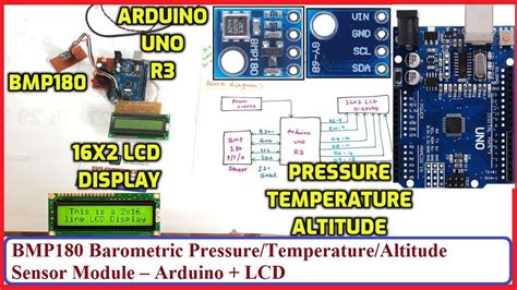 BMP180 Barometric Pressure/Temperature/Altitude Sensor Module – Arduino + LCD - YouTube