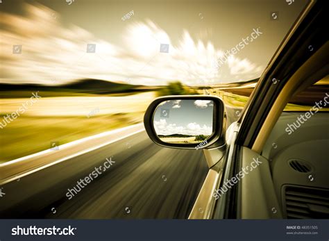 Car On The Road Wiht Motion Blur Background. Stock Photo 48351505 : Shutterstock