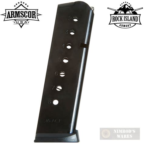 ARMSCOR Rock Island 1911 .45 ACP 8 Round MAGAZINE 54169 - NimrodsWares.com