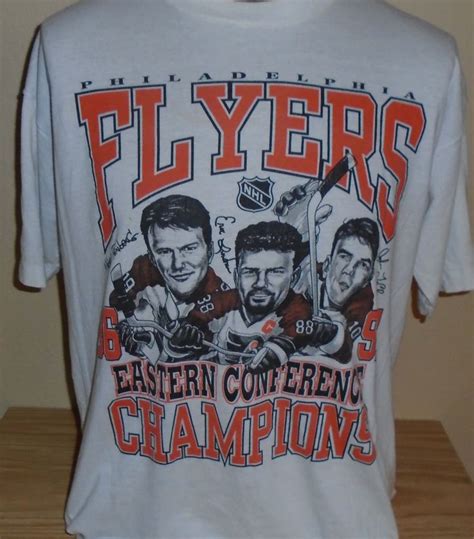 vintage 1996 97 Philadelphia Flyers stanley cup hockey t shirt size XL ...