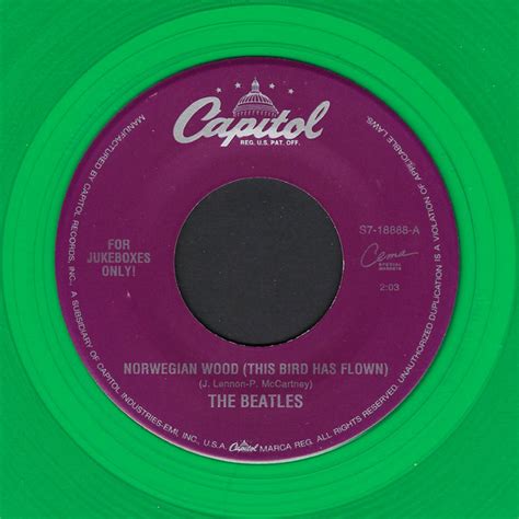 The Beatles - Norwegian Wood (This Bird Has Flown) / If I Needed Someone (1995, Green ...